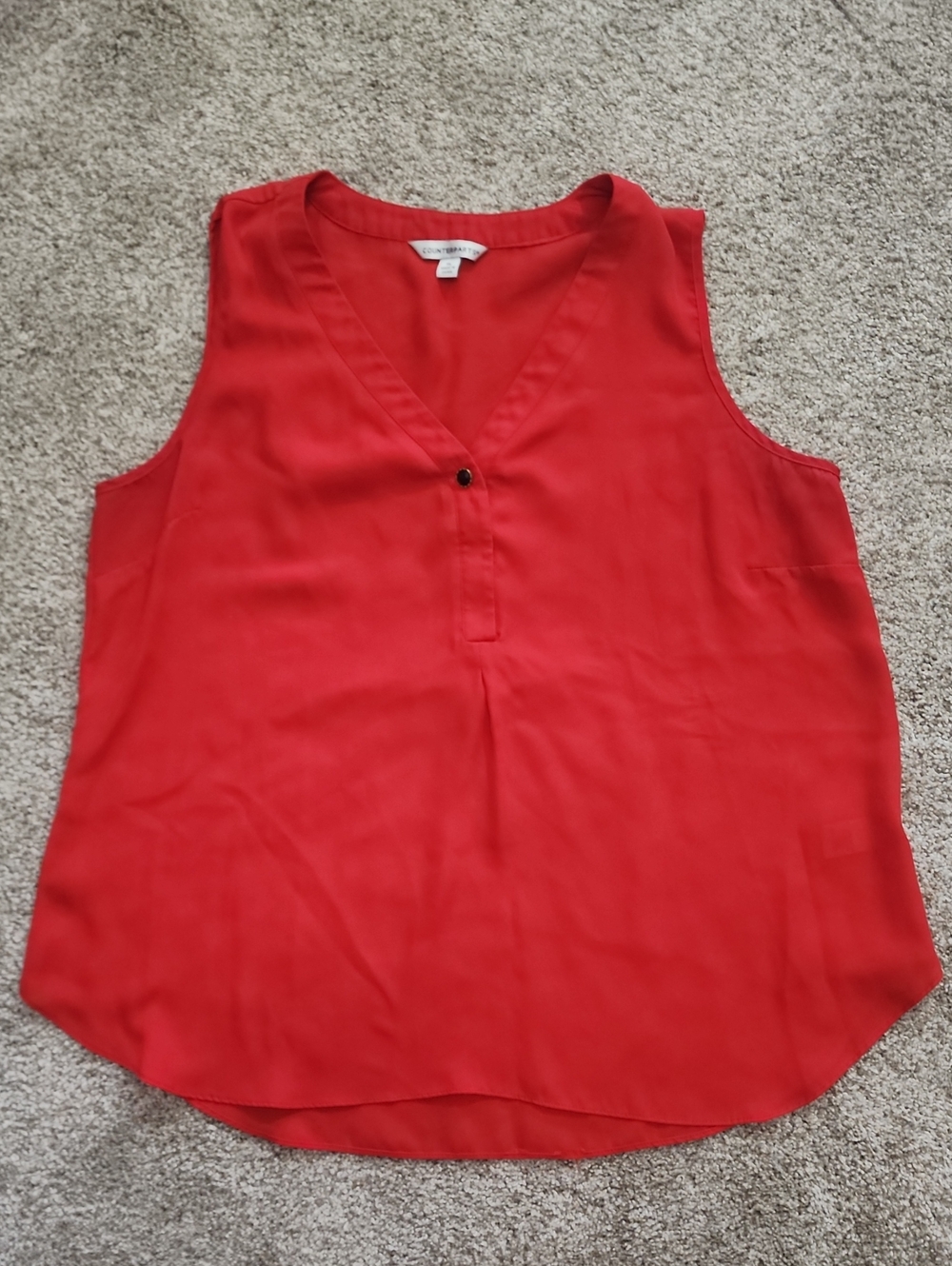 Counterparts Bright Red V-Neck Sleeveless Camisole